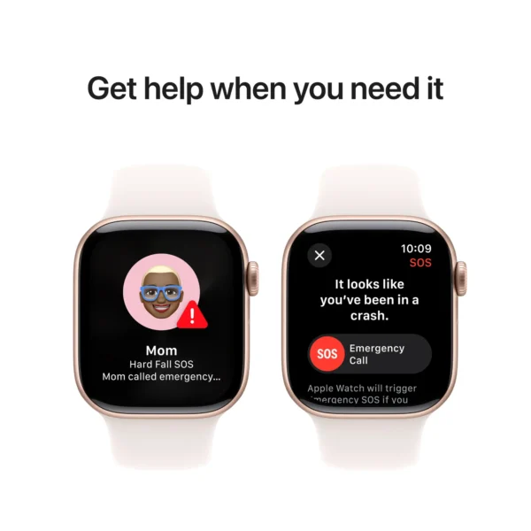Apple Watch Series 10 (GPS) 42mm Aluminum Case with Light Blush Sport Band - S/M - Rose Gold - (2024) - Image 6