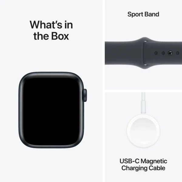 Apple Watch SE 2nd Generation (GPS) 44mm Aluminum Case with Midnight Sport Band - M/L - Midnight - (2024) - Image 7