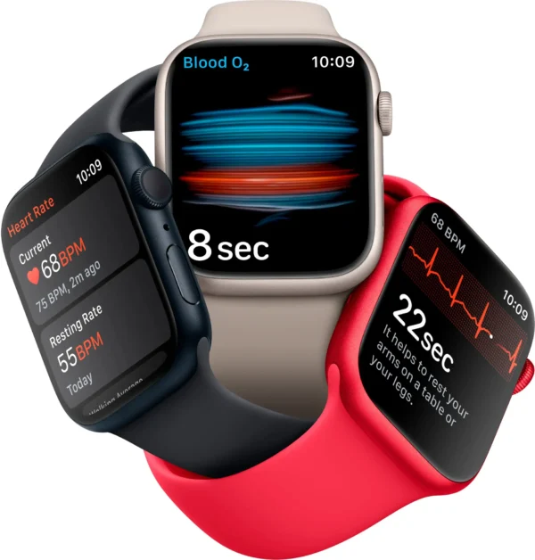 Apple - Geek Squad Certified Refurbished Watch Series 8 (GPS) 45mm Aluminum Case with Midnight Sport Band - S/M - Midnight - (2022) - Image 5