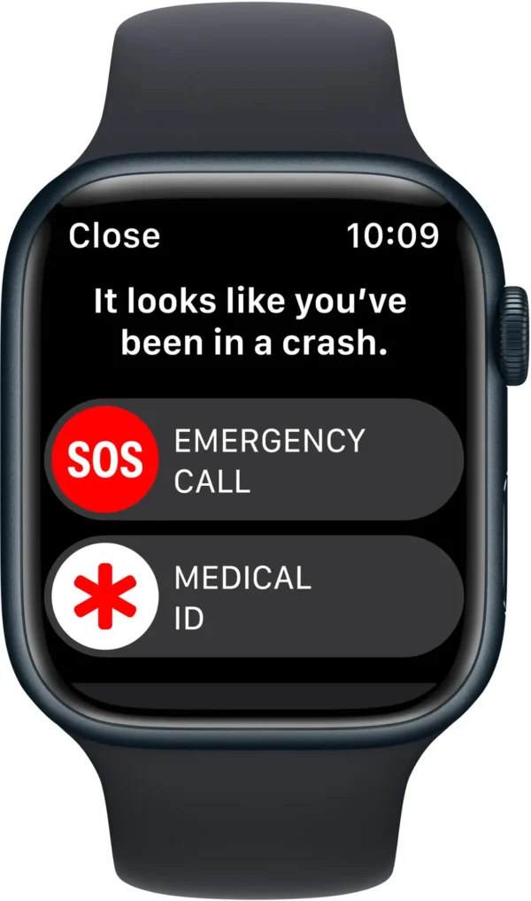 Apple - Geek Squad Certified Refurbished Watch Series 8 (GPS) 45mm Aluminum Case with Midnight Sport Band - S/M - Midnight - (2022) - Image 6