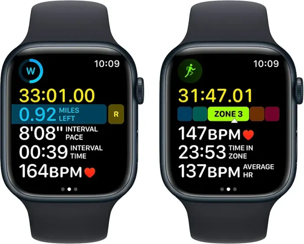 Apple - Geek Squad Certified Refurbished Watch Series 8 (GPS) 45mm Aluminum Case with Midnight Sport Band - S/M - Midnight - (2022) - Image 7