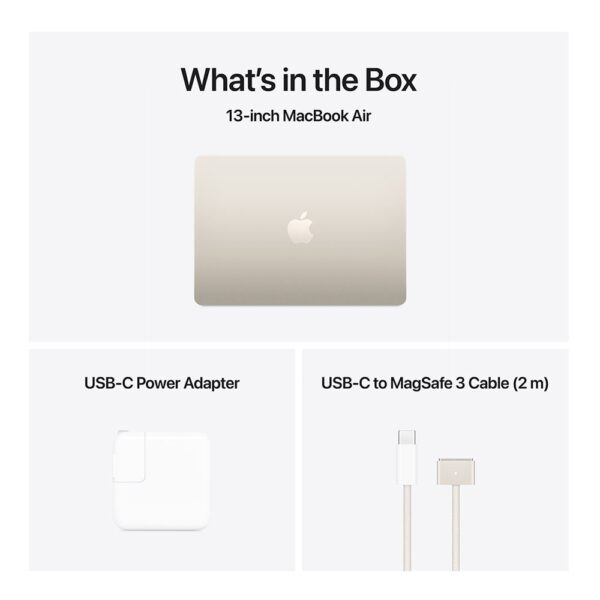 Apple MacBook Air 13" MW0Y3LL/A (Early 2025) 13.6" Laptop Computer - Starlight - Image 9
